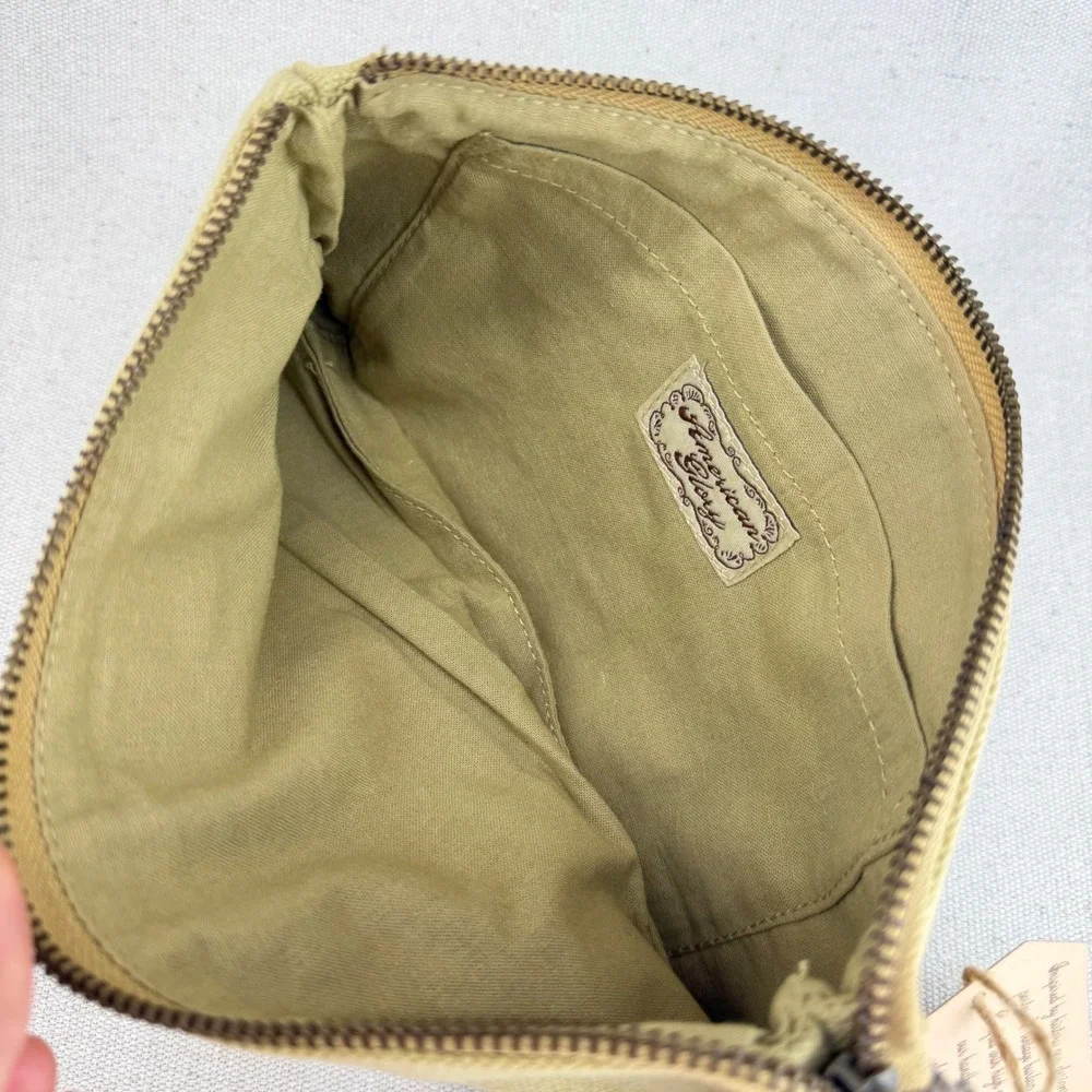 American Glory Buckboard Brand Canvas Pouch Vintage Feed Bag Style Tan Bag
